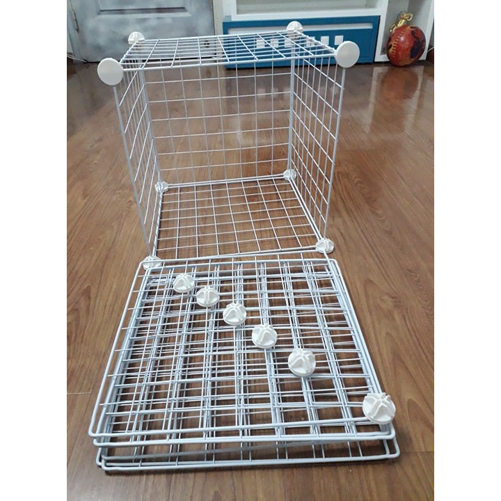 Chuồng Thú 1 ô - 3 Tấm 1 Cửa (Tặng Kèm 8 Chốt), Lồng Cho Thú Cưng Lồng Chó Lồng Mèo