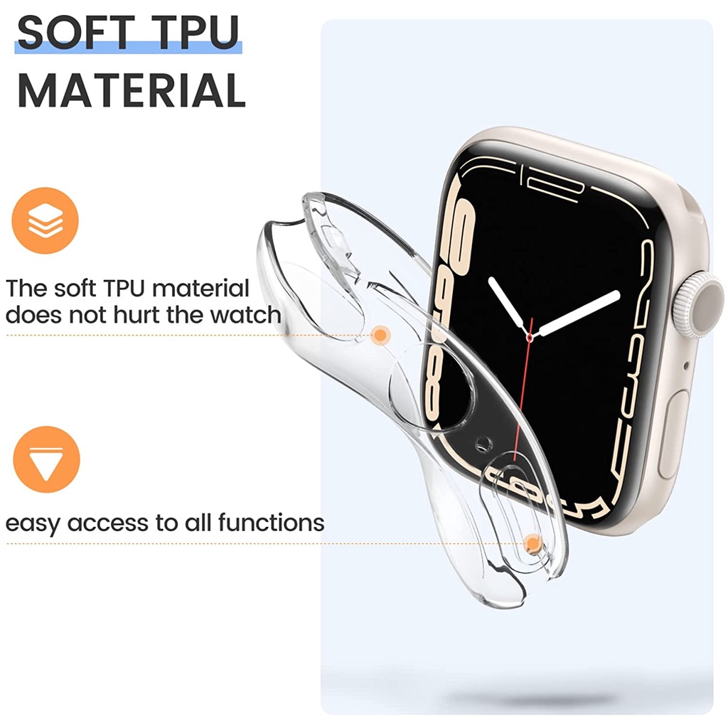 Kính Cường Lực Trong Suốt Bảo Vệ Màn Hình Đồng Hồ Thông Minh Apple Watch Series 7 41mm 45mm iWatch 6 / 5 / 4 / 3