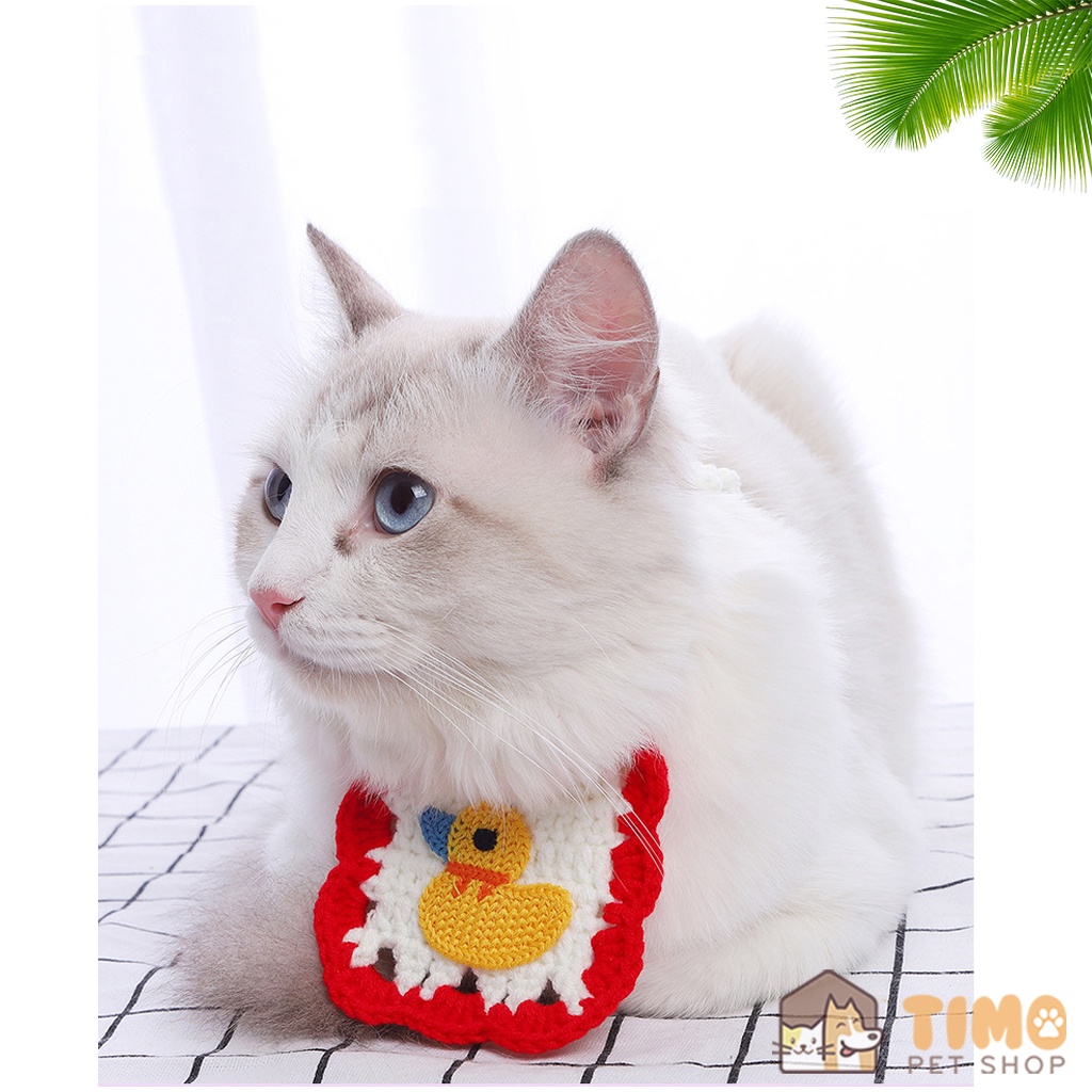 Vòng Cổ Yếm Len Cho Mèo Xinh Xắn Dễ Thương - Chất Liệu Dày Dặn