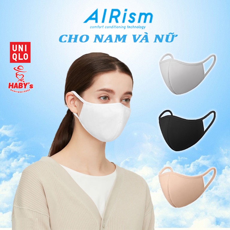 UNIQLOJAPAN_Khẩu trang vải (3 lớp) công nghệ Airism (Nam/ Nữ/ Trẻ em) - AIRism Mask ❄️