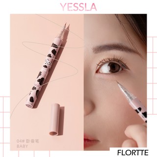  FLORTTE – Bút kẻ mắt nét siêu mảnh vẽ bọng mắt cực nhanh và tự nhiên Flortte Wow So Light Eyeliner Silkworm Pen 