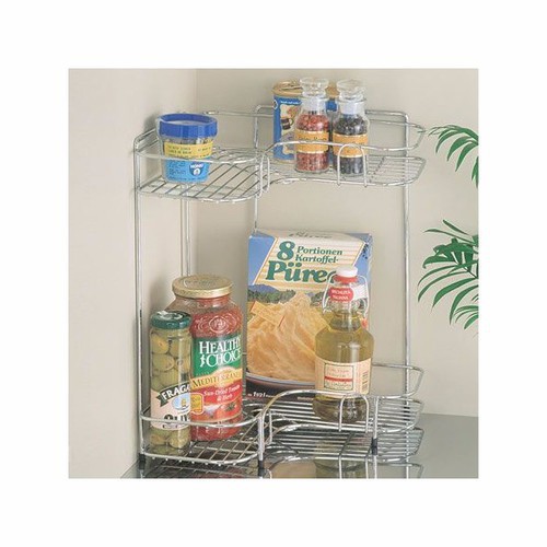 Kệ góc nhà bếp 2 tầng bằng inox Hàng Nhập Khẩu Từ Nhật