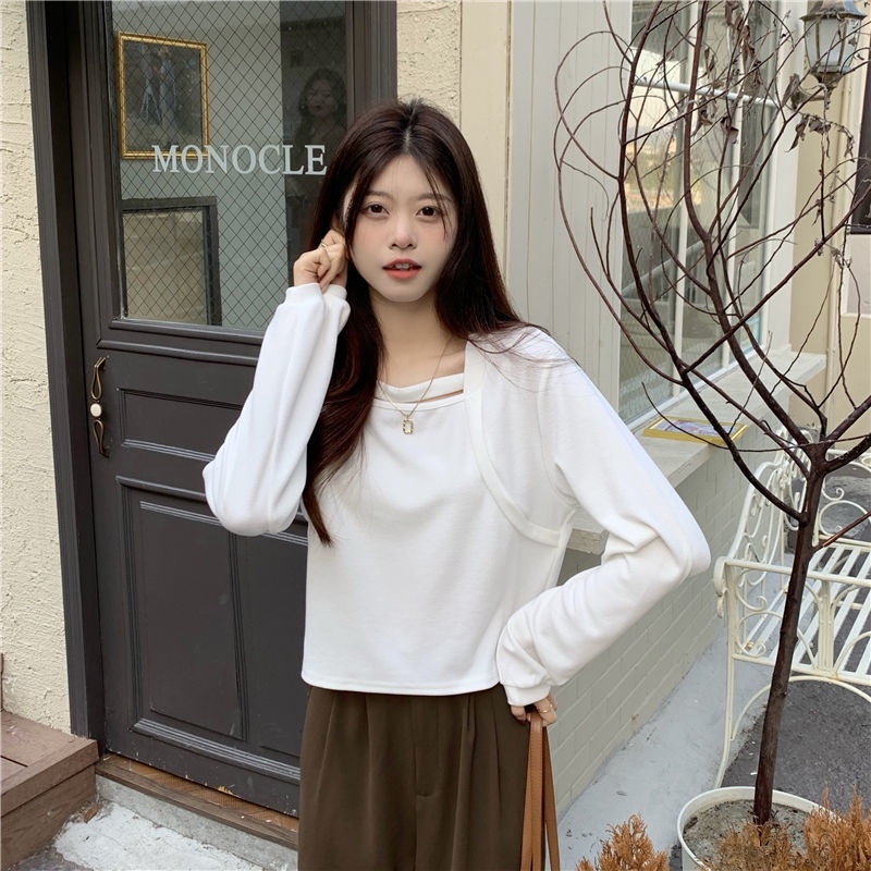 Áo Thun DàI Tay Giả Hai LớP ThờI Trang Cho Nữ JL-TX-467