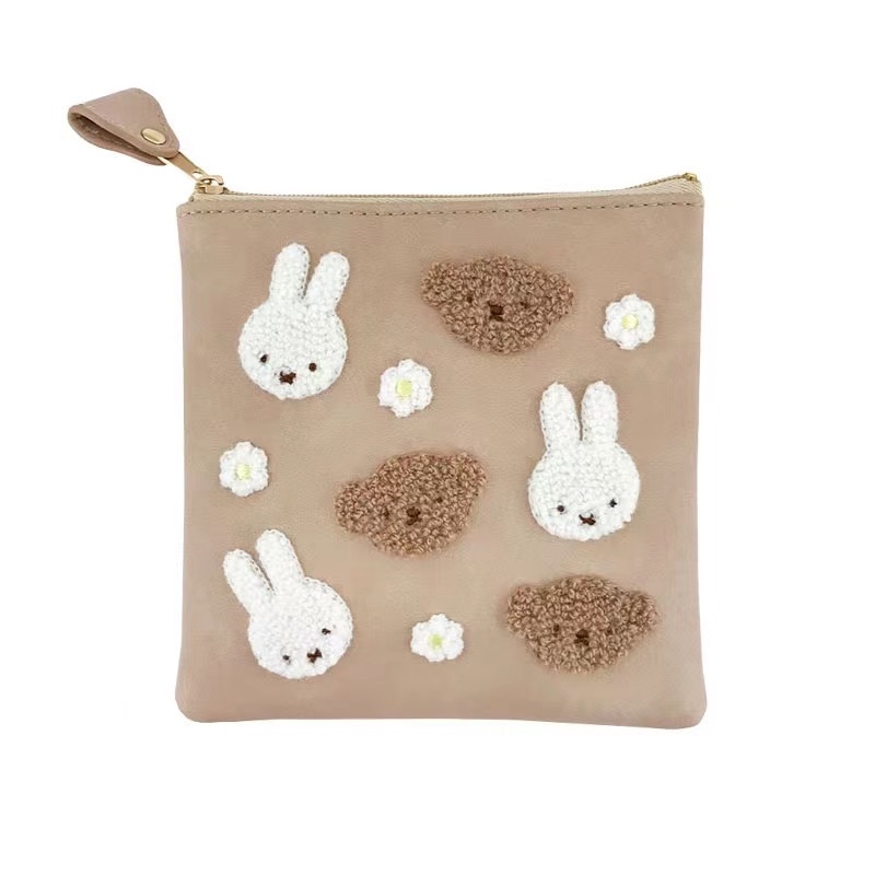Túi Đựng Son Môi Cỡ Lớn Thêu Hình Thỏ Miffy Dễ Thương