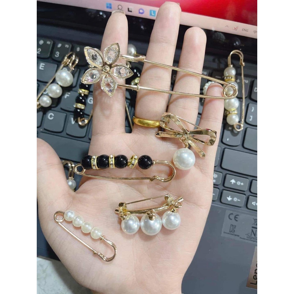 SET 13 KIM BĂNG GHIM CÀI QUẦN ÁO, THU NHỎ EO, CÀI KHĂN MŨ SANG CHẢNH