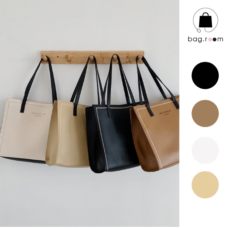 Túi xách nữ đeo vai Hàn Quốc phong cách vintage size lớn BAGROOM da PU mềm cao cấp