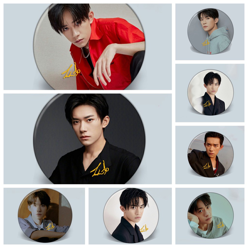 Huy hiệu cài áo IN HÌNH Dịch Dương Thiên Tỉ TFBoys có chữ ký dễ thương tiện lợi