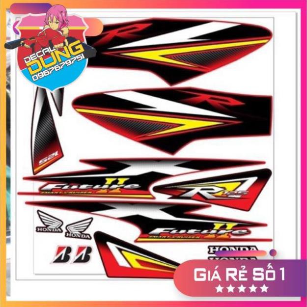 Tem xe Future 2 đỏ đen