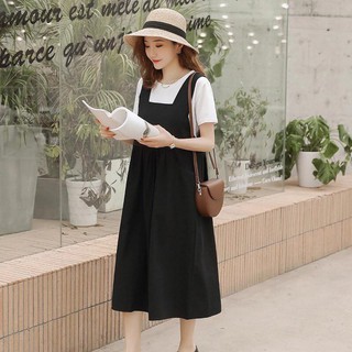Váy bầu Đen Giả Yếm