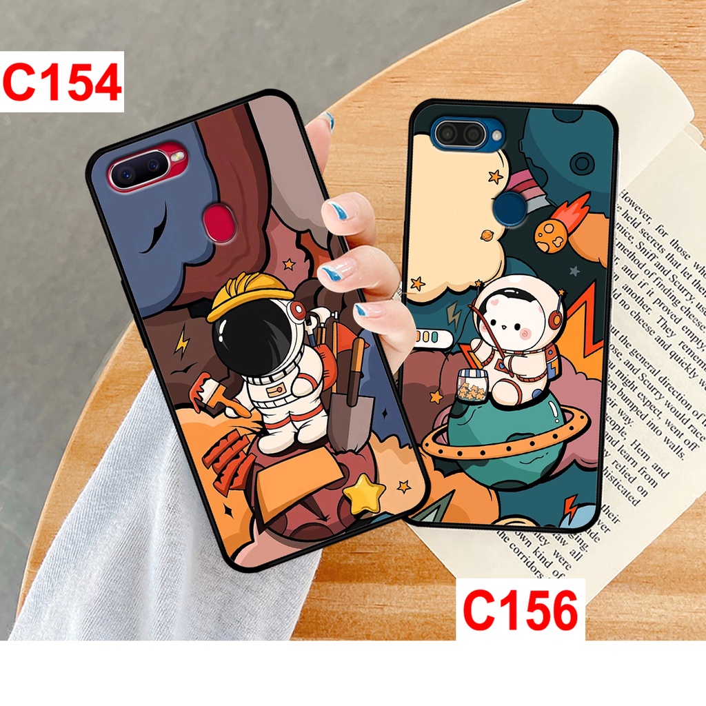 Ốp lưng Oppo A5s - A7 - F9 - A12 in hình phi hành gia, vũ trụ.