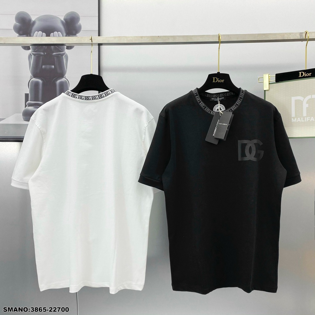 Áo Phông Nam Docle Họa Tiết Bo Cổ Cực Chất - Áo Thun Nam Nữ DG Chất Liệu Cotton Thoáng Mát DT Fashion Menwear