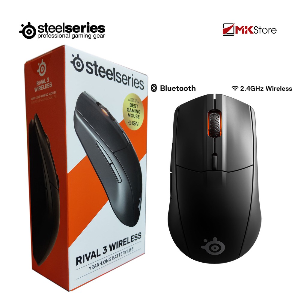 Chuột Steelseries RIVAL 3 Dual Wireless / Bluetooth Gaming mouse 18000 CPI