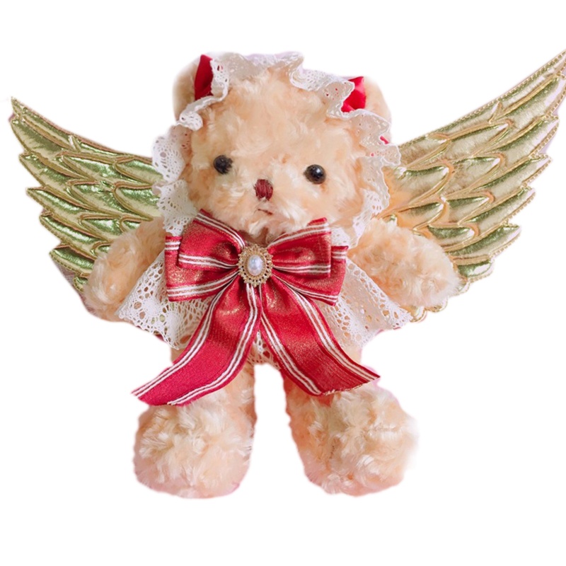 Túi Đeo Chéo Vai Hình Gấu Bông Với Đôi Cánh Thiên Thần Dành Cho Nữ