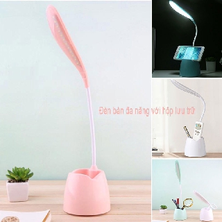 USB Sạc Đèn Bàn LED Dimmable Mắt-Chăm Sóc Đèn Học Linh Hoạt Cổ Ngỗng Bút & Giá Đỡ Điện Thoại Bàn Đèn Cho LFZ-DSNTD-PINK