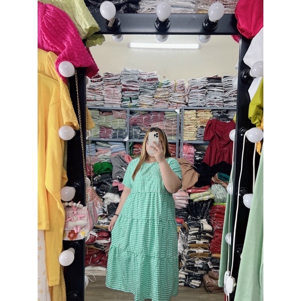 Bigsize Đầm caro tầng 55-95kg