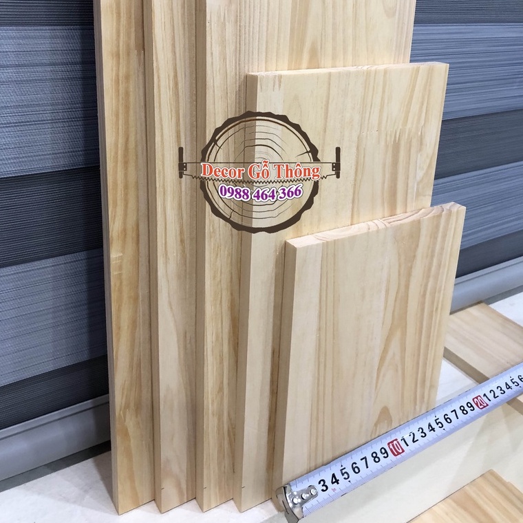 Thanh gỗ thông 15x50cm đã bào mịn sáng đẹp
