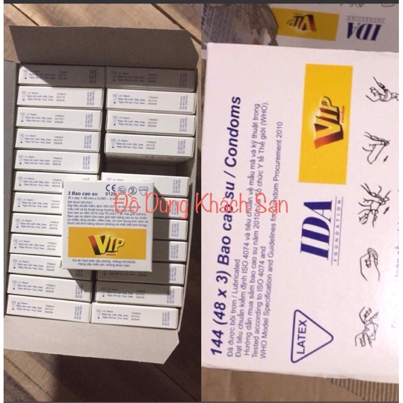 HỘP LỚN BAO CAO SU VIP 144 CÁI