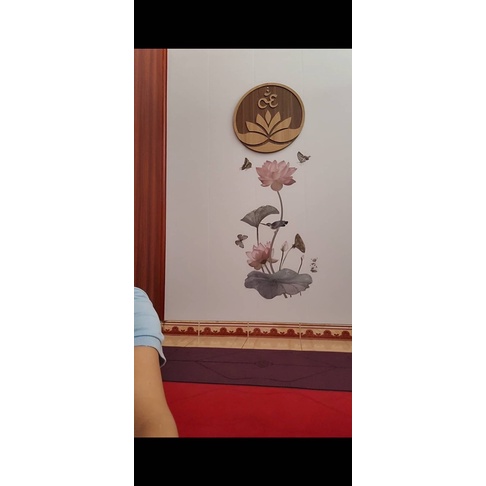 Tranh dán tường sen xưa