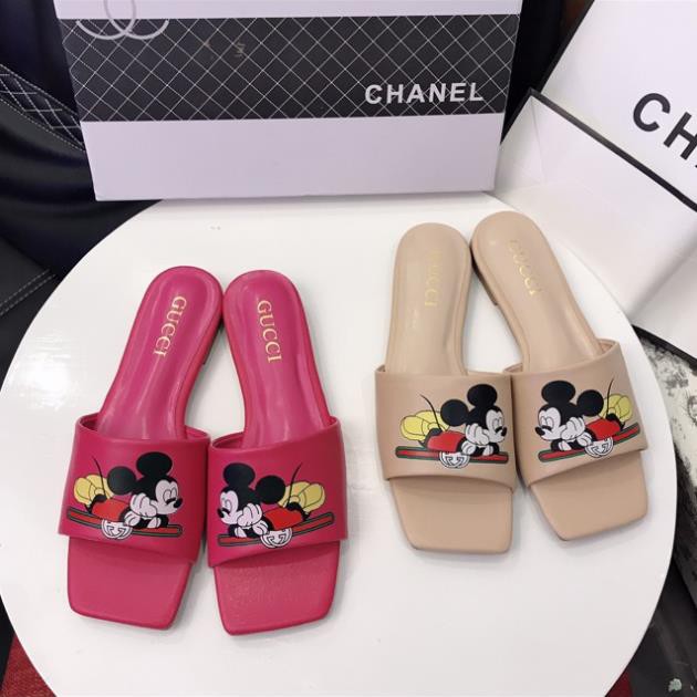 , 🔥 SALE <3 Sale Hot | Trợ Giá | Dép gucci mickey quai ngang fullbox . ! New * ' . 🔥 ' : " ₁ . )