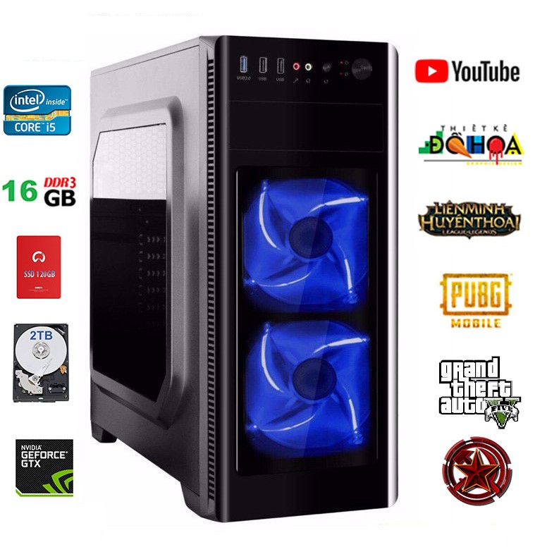 THÙNG CÂY CAO CẤP LED 3 FAN-,DÀNH CHO GAME MẠNH VÀ ĐỒ HỌA.YOUTUBE