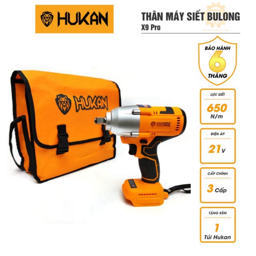 Thân máy siết bulong HUKAN X9 Pro lực siết 650nm tặng kèm túi đeo chính hãng