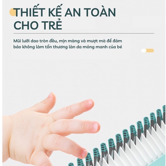 Tông Đơ Cắt Tóc Cho Bé CHD001 Sạc Pin Cao cấp Hút Tóc Tự Động Máy Chạy Êm Chống Ồn YOOTA BABY