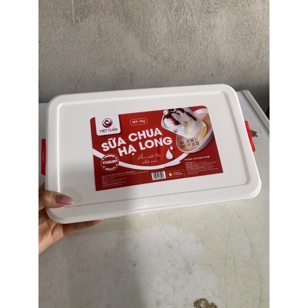 Sữa chua Hạ Long hộp 2kg và trân châu tươi