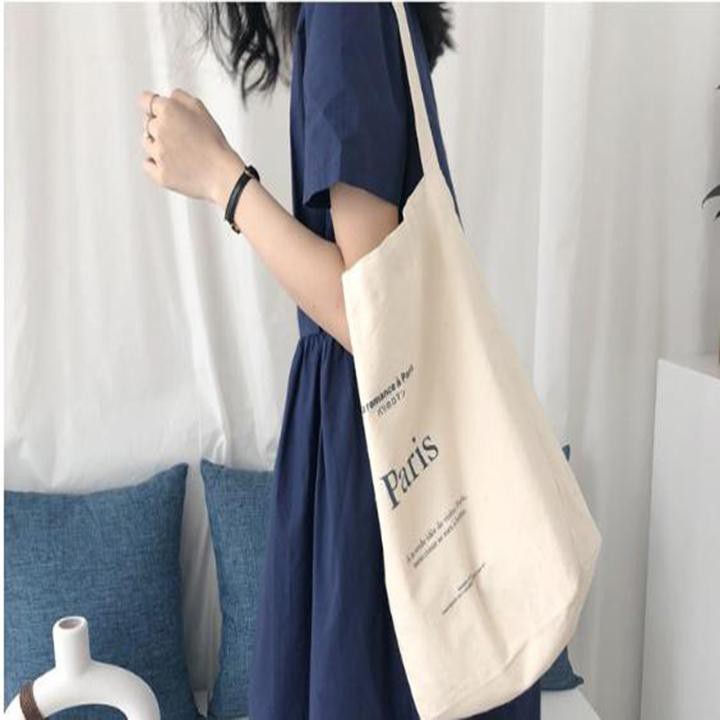 Túi tote vải bố đựng đồ canvas, túi một quai PARI HZ38