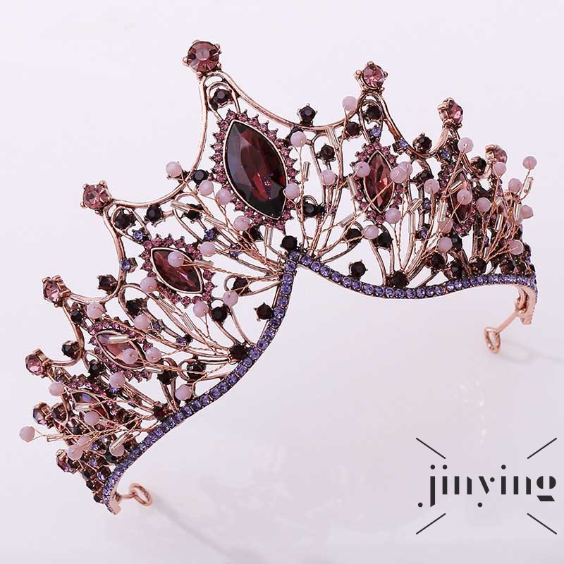 GETNOIVAS Vương Miện Đính Đá Pha Lê Phong Cách Cổ Điển