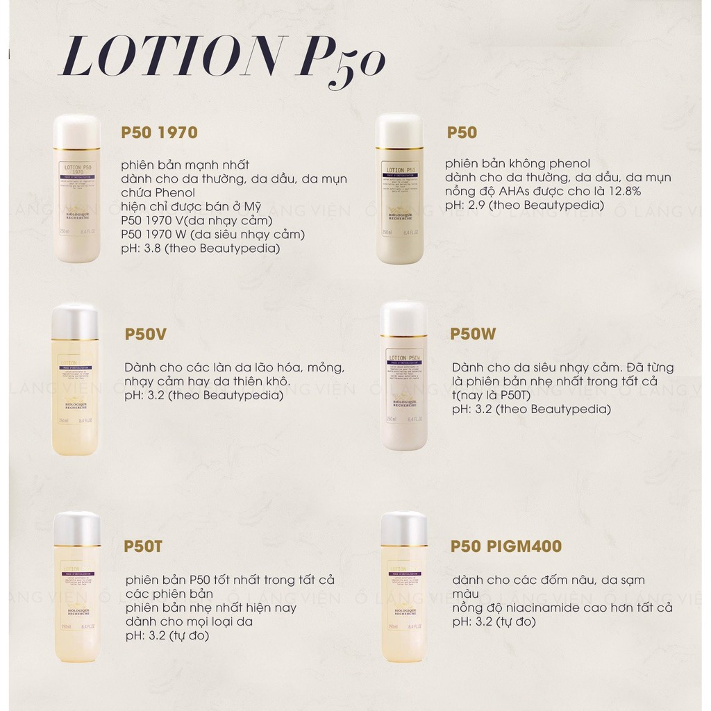 Lotion P50 dung dịch cân bằng và tái tạo da tiết nhiều bã nhờn và bị sừng hóa - K10