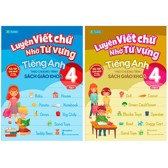 Sách Combo Luyện viết chữ nhớ từ vựng tiếng Anh theo chương trình Sách giáo khoa Lớp 4 – Tập 1 & 2