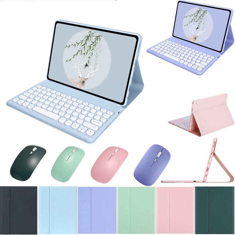 Bao Da Máy Tính Bảng Có Bàn Phím Bluetooth Và Chuột Cho Samsung Galaxy Tab A7 Lite 8.7 SM-T220 T225 Y 2021