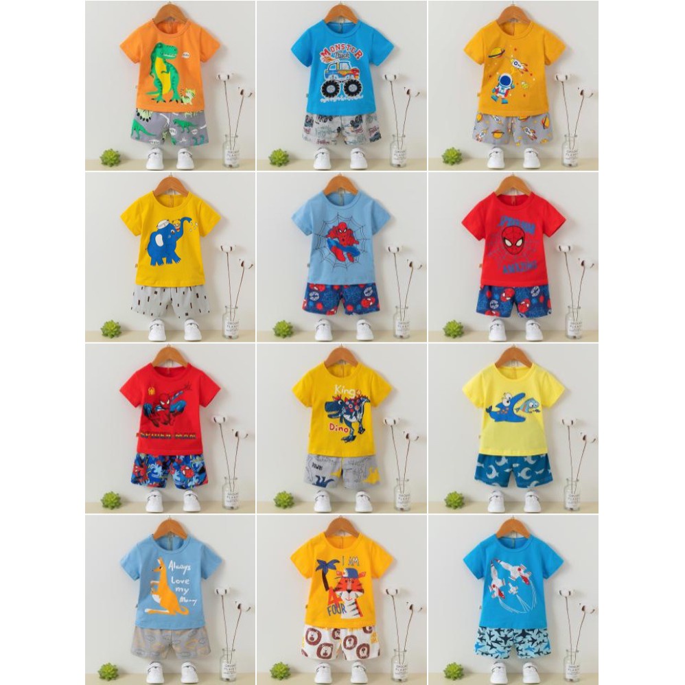 Đồ bộ cho bé trai cotton Quảng Châu cao cấp (8-16kg)