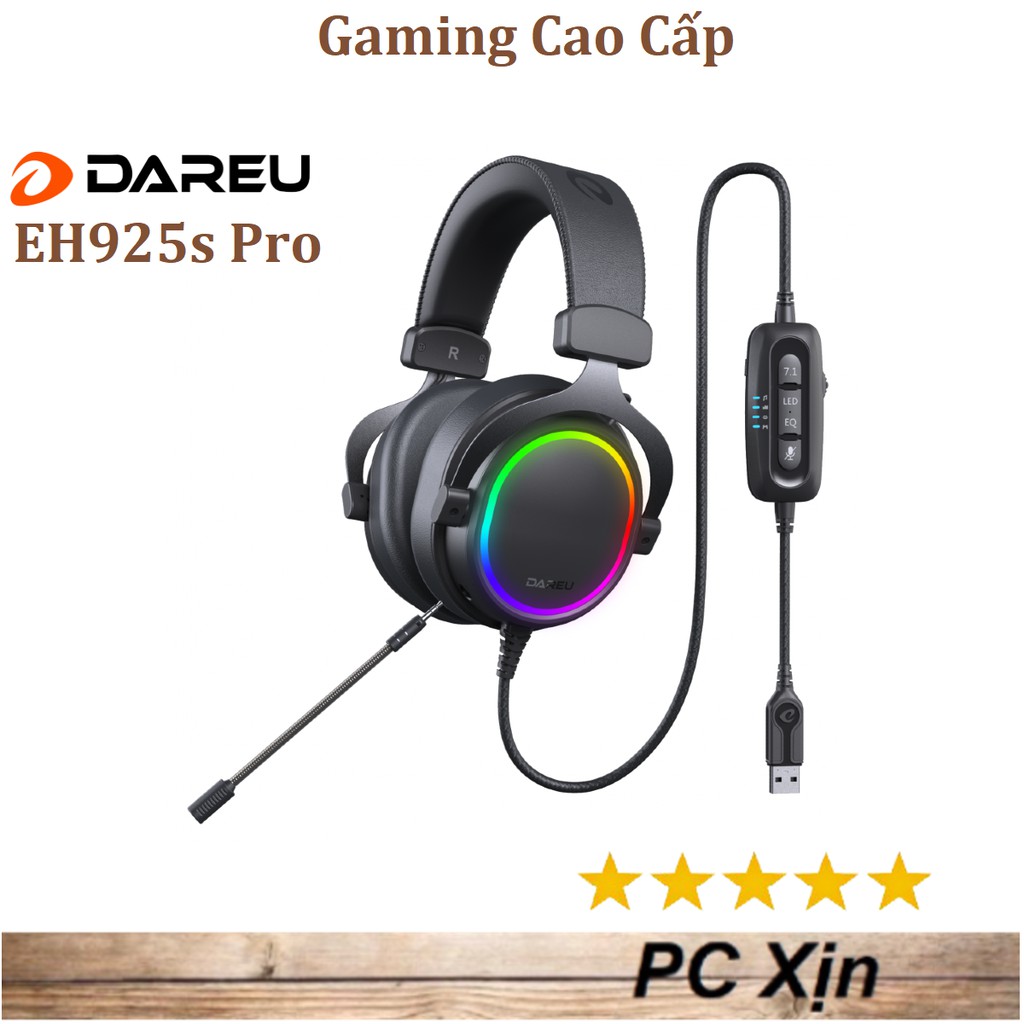 [Mã ELMSBC giảm 8% đơn 300K] (Cao Cấp) Tai nghe Dareu EH925S PRO Gaming 7.1-Led RGB