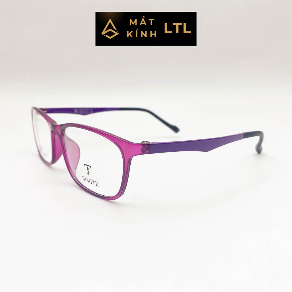Gọng nhựa dẻo Hàn Quốc Mắt kÍnh LTL eyewear màu tím than 8821