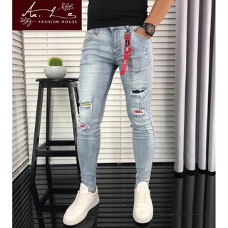 QUẦN JEANS NAM RÁCH VÁ PHONG CÁCH [An.Lee SHOP]