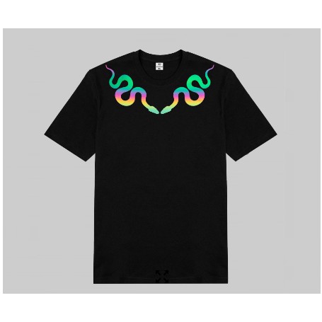 Áo phản quang 7 màu Snake [FREESHIP] Áo unisex, áo thun nam nữ đen trắng from rộng, vải cotton xịn