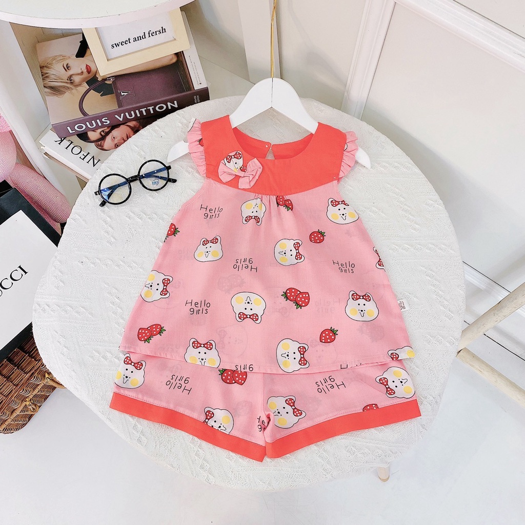 Bộ lanh lụa loại đẹp Bb angel cho bé từ 9-20kg BẢNG MÀU 1 MẪU 2022