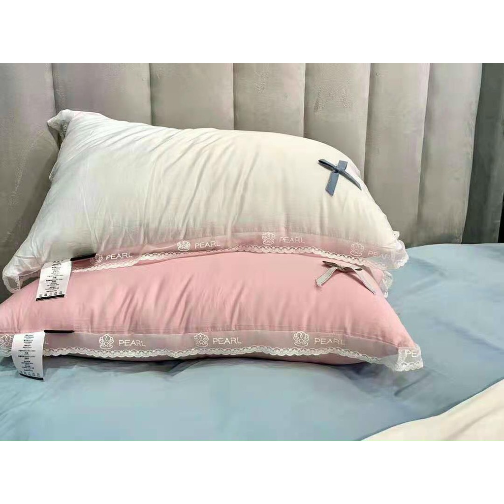 [NHẬP KHẨU CAO CẤP] GỐI COMFORT LIVING BÔNG MICROFIBER VỎ LỤA TỰ NHIÊN - 48x74cm