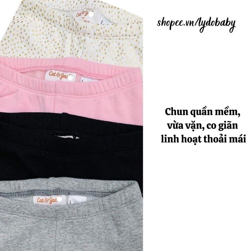 Quần legging bé gái lót lông Cat Jack hàng hiệu xuất dư 6 tháng tuổi , 12 tháng , 2 tuổi , size đại 50kg mùa thu đông