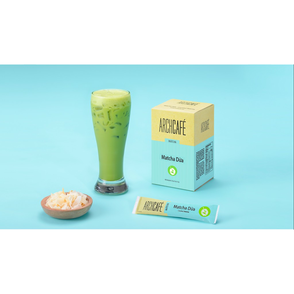 [Mã LTP50 giảm 50000 đơn 150000] Matcha Dừa - Trà hoà tan Archcafé (hộp 12 gói x 17g)