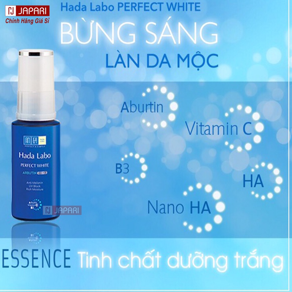 Serum Dưỡng Trắng Da Mặt và Chống Lão Hoá Hada Labo Essence CHÍNH HÃNG Màu Xanh Đỏ - Essence Hadalabo Skincare Genb