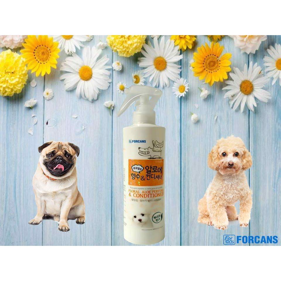 Dầu thơm nước hoa Forcans chó mèo  FREESHIP  300ml chuyên dùng giúp mượt lông chó mèo và thơm mát sau khi tắm