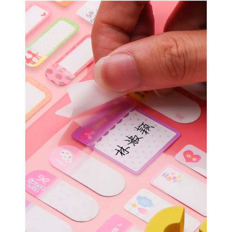 Name Sticker tự viết, Tem dán đánh dấu tên lên đồ dùng cá nhân