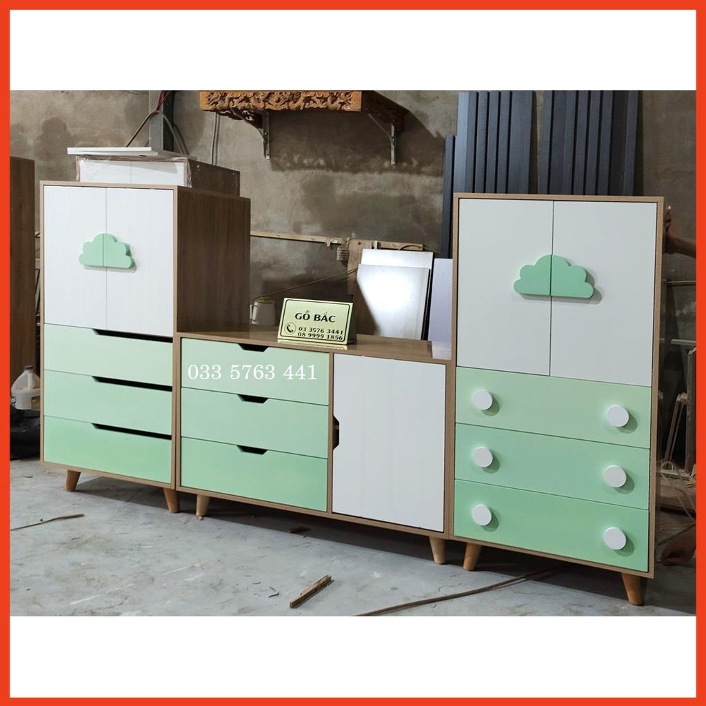 Tủ trẻ em gỗ MDF phủ melamine - tủ quần áo cho bé kích thước 120x60cm