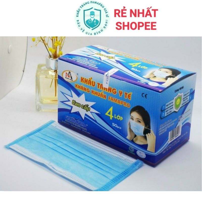 [Chính Hãng] Khẩu Trang 4 Lớp Famapro
