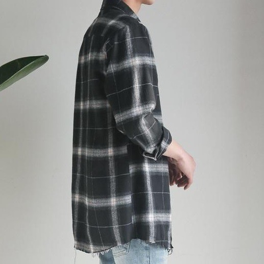 Áo  khoác sơ mi nam nữ unisex tay dài caro form rộng trẻ trung năng động phong cách Hàn Quốc --DIRAZO