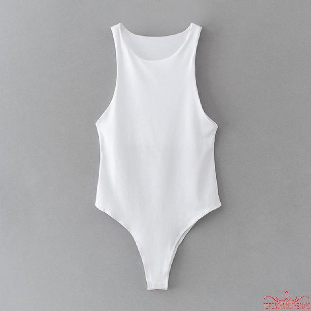TOPQ-Women Solid Color Summer Slim Fit Sleeveless Slimming Base Bodysuit | BigBuy360 - bigbuy360.vn