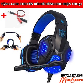 [TẶNG JACK CHUYỂN ĐỔI] TAI NGHE CÓ MIC VÀ ĐÈN LED OS-830MV , TAI NGHE HỌC TRỰC TUYẾN, CHƠI GAME, NGHE NHẠC MẦU XANH