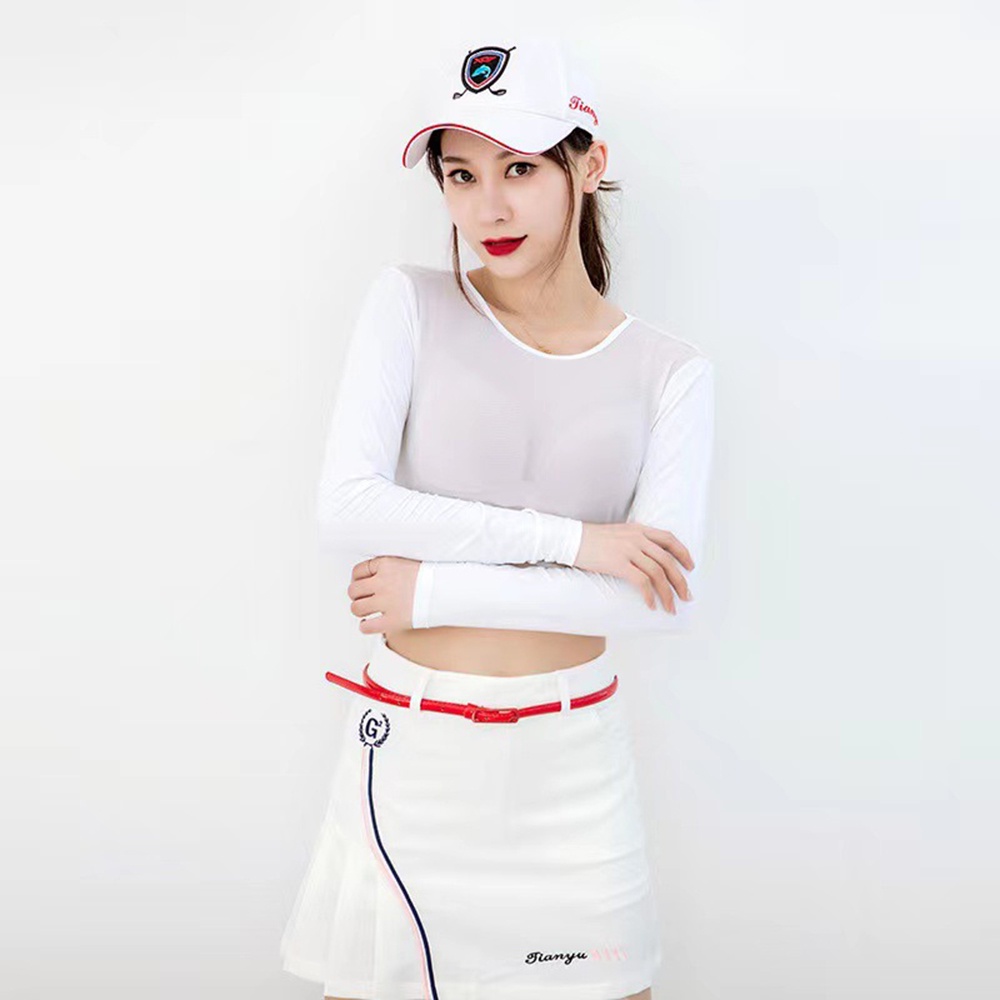 Áo Thun Tay Dài Vải Lụa Mát Thời Trang Mùa Hè Cho Nữ